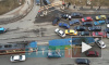 На въезде в Кудрово таксист подрезал иномарку: образовалась страшная пробка