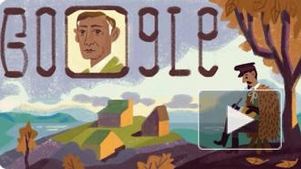 Google выпустил дудл в честь 150-летия со дня рождения Ивана Бунина