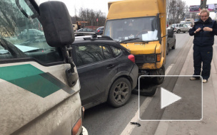 ДТП из семи машин на Выборгском шоссе собрало огромную пробку