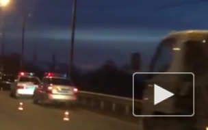 Видео из Оренбурга: машина ДПС угодила в массовую аварию