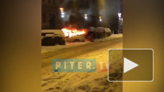 Видео: на улице Правды сгорела "десятка"