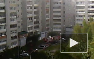 Появилось страшное видео пожара в Тюмени на улице Депутатской