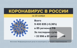 В России за сутки выявили 33 996 случаев заражения коронавирусом. Это минимум с 19 октября