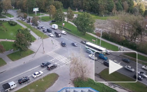 Автобус задел в Красном Селе.