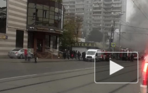 Cтрашный пожар в Москве уничтожил торговые ряды
