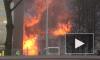 Очевидцы сняли на видео мощный пожар на скалодроме около "Лесной"