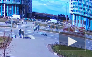 Падение светофора на проспекте Героев попало на видео