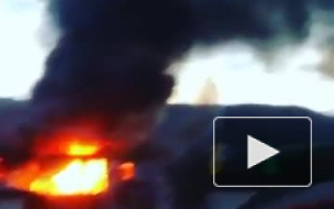 Появилось видео пожара в Геленджике: огонь уничтожил частный дом