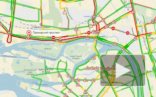 Дорожные работы погрузили север Петербурга в пробки