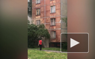 Видео: на улице Костюшко прорвало трубу
