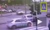 Кроссовер снес светофор на перекрестке Кузнецовской и Гагарина после столкновения с легковушкой