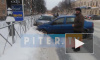 Три синие машины столкнулись в Гатчине: появилось видео