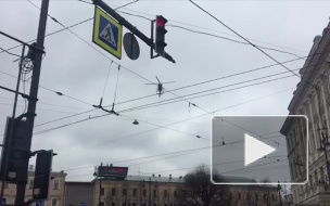 У входа на станцию "Технологический институт" приземлился спасательный вертолет