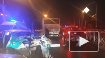 На пересечении Солидарности и Кржижановского автобус протаранил такси