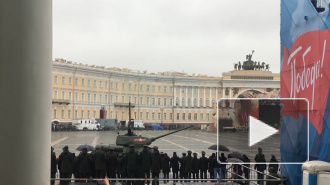 На Дворцовой прошла генеральная репетиция Парада Победы 