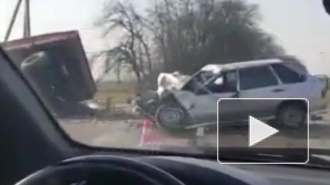 Смертельная авария на Кубани: трактор протаранил машину с полицейскими