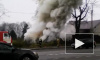 Появилось видео пожара в деревенском доме на Выборгском шоссе