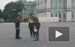 Видео: на Дворцовой площади к Параду Победы появилась разметка