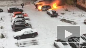 Появилось видео пожара в Нижневартовске