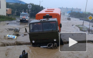 Тропический тайфун "Санву" затопил Северо-Курильск