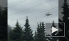 Пожар на Кировском заводе тушит вертолет МЧС: видео
