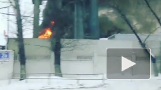 Появилось видео пожара в Текстильщиках рядом с Metro