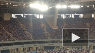 На "Крестовском" во время матча "Зенит" - "Рубин" протекла крыша