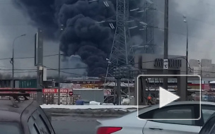 Появилось видео сильного пожара в Подмосковье