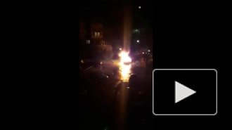 Ночью в Ульяновске горел автомобиль