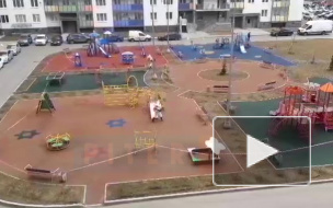 В Мурино детские площадки обработали дезинфицирующими средствами