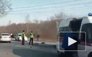 В Ломоносове мотоциклист погиб под колесами легковушки