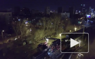 В сети появилось видео последствий столкновения поезда и электрички в Москве, снятого с беспилотника