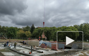 Фонтан в Любашинском саду готов на 80%