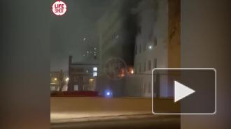 Пожар в московской больнице попал на видео