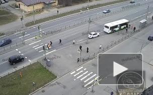 На Гатчинском шоссе Ford Focus сбил школьницу из-за неработающего светофора