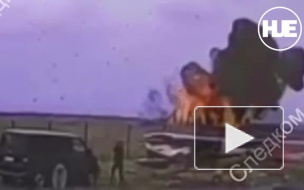 Опубликовано видео крушения самолета А-22 в Красноярском крае