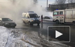 Прорыв теплотрассы на народного полочения