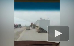 Появилось видео инцидента с бронемашинами ВС России и США в Сирии