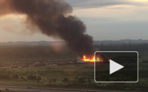 В Новосергевке утром горели паллеты: дым был виден с Вантового моста