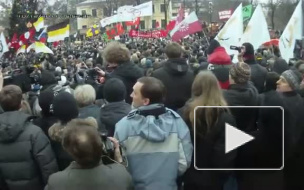 Редкий свист Шендеровичу на митинге в Петербурге 