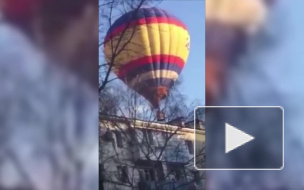 Воздушный шар пролетел над Уфой, чуть не врезавшись в окрестные дома