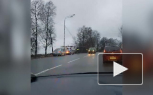 На Киевском шоссе машина вылетела с трассы и повалила деревья