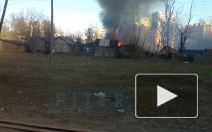 В Парголово произошел пожар в дачном секторе