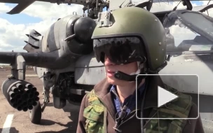 Минобороны показало кадры ударов Ка-52 по военным объектам на Украине