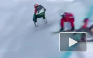 Видео из Пхенчхана: Сноубордист Олюнин сломал ногу во время полуфинального заезда