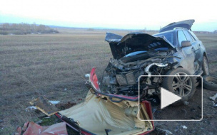 Жесткое видео из Башкирии: в лобовом столкновении погибли два человека