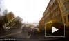 Mini Cooper столкнулся с такси и перевернулся на крышу на Московском проспекте