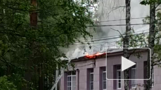 Видео: в Петербурге эвакуировали детей из горящего детского сада