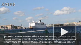 Разбушевавшаяся стихия не пускает в Петербург круизные лайнеры