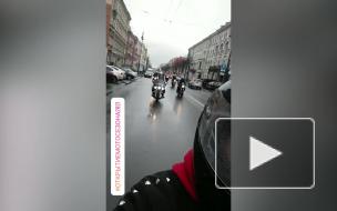 Мотоциклисты собираются на Дворцовой площади для открытия сезона